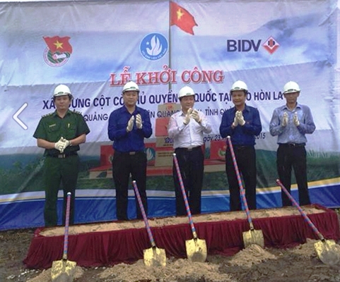 Khởi công xây dựng công trình Cột cờ Tổ quốc tại đảo Hòn La